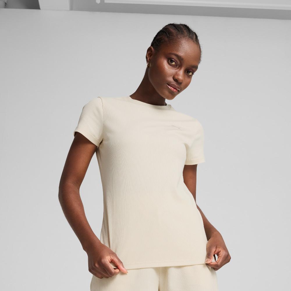 Puma Camiseta de canalé ESS ELEVATED para mujer