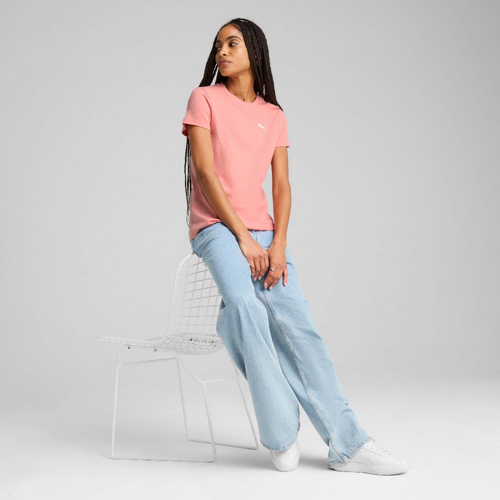 Puma Camiseta de canalé ESS ELEVATED para mujer Envío internacional gratuito