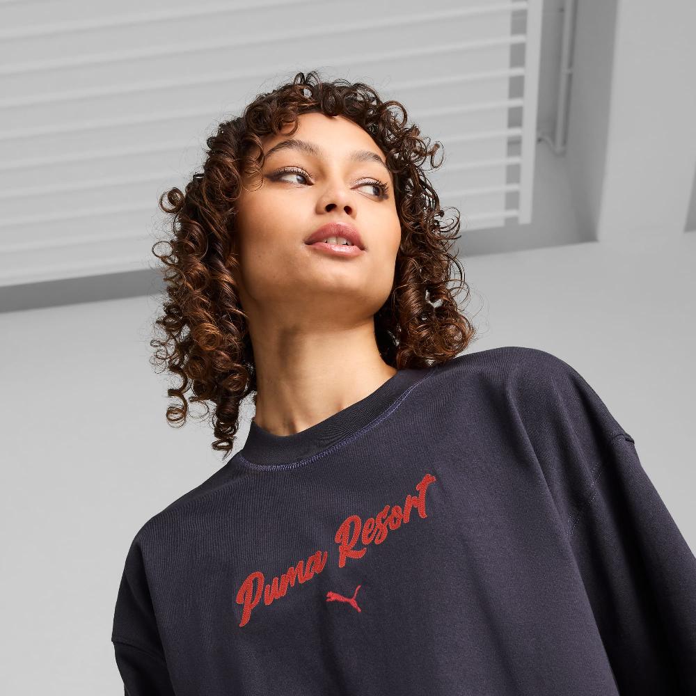 Puma Camiseta estampada extragrande PREMIUM ESS unisex En oferta