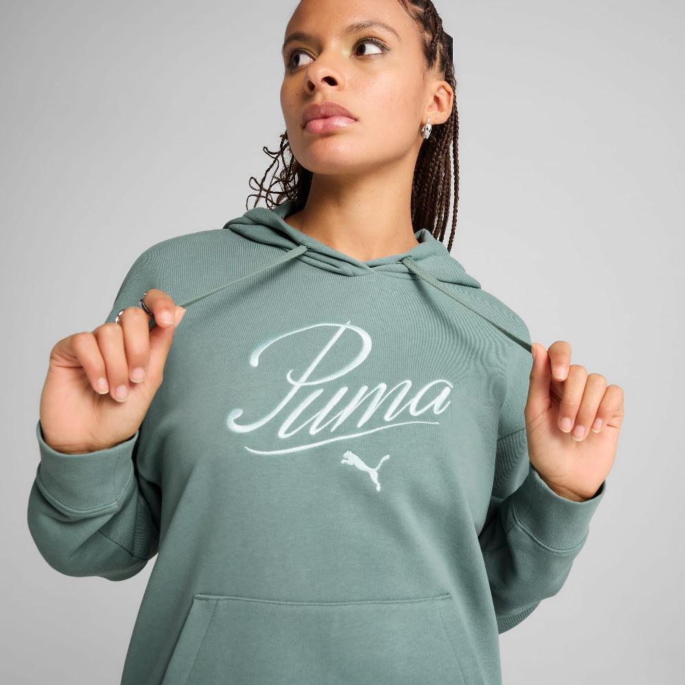 Puma Sudadera con capucha ESS SCRIPT Comfort para mujer Precio ultrabajo