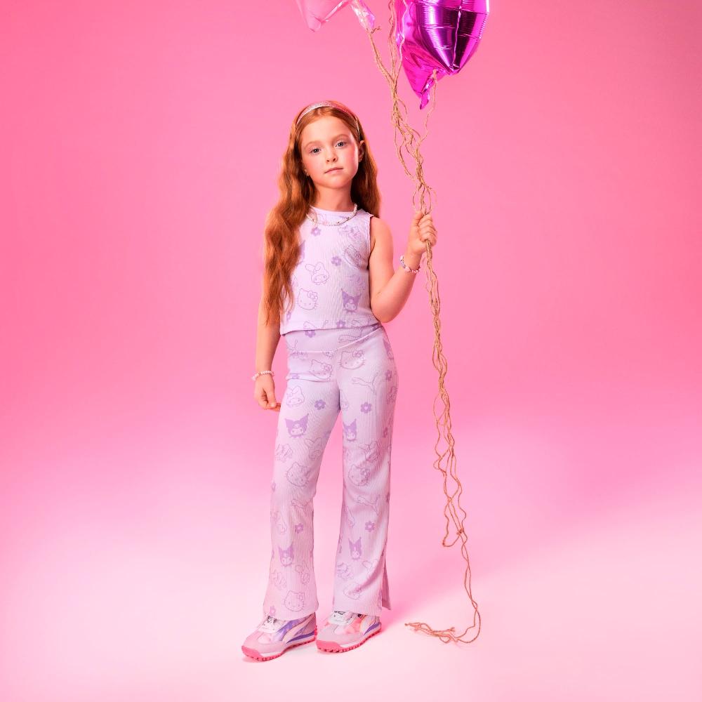 Puma Leggings acampanados de tejido acanalado PUMA x HELLO KITTY AND FRIENDS para niños Rebajas baratas