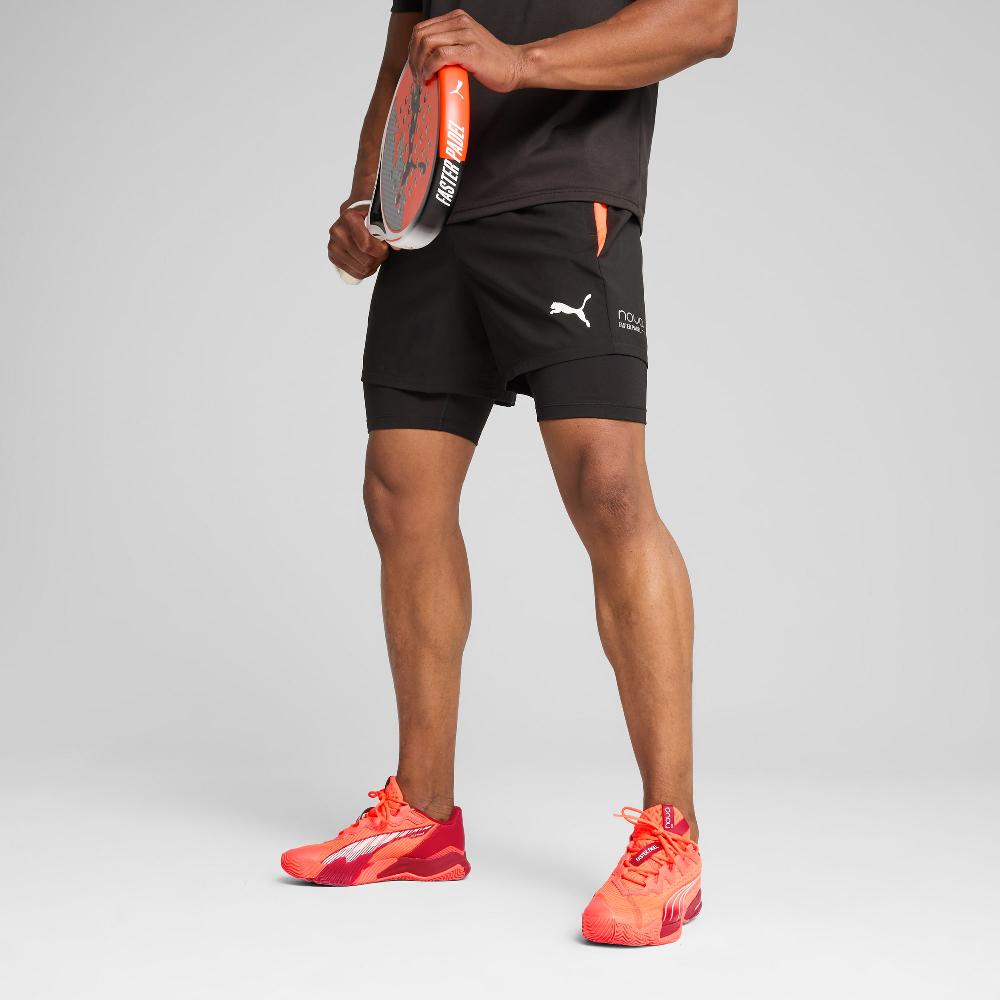 Puma Shorts de pádel INDIVIDUAL 2 en 1 para hombre