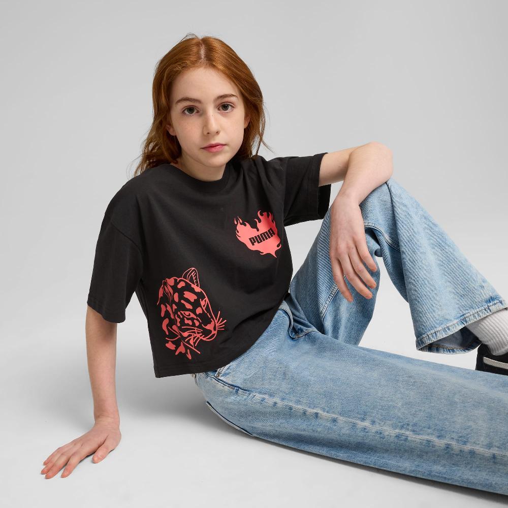 Puma Camiseta corta estampada Essentials juvenil
