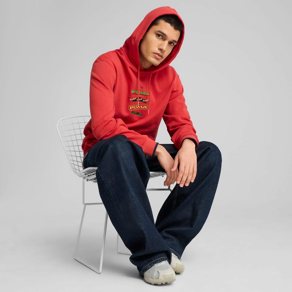 Puma Sudadera con capucha estampada Wardrobe Essentials para hombre Grandes descuentos