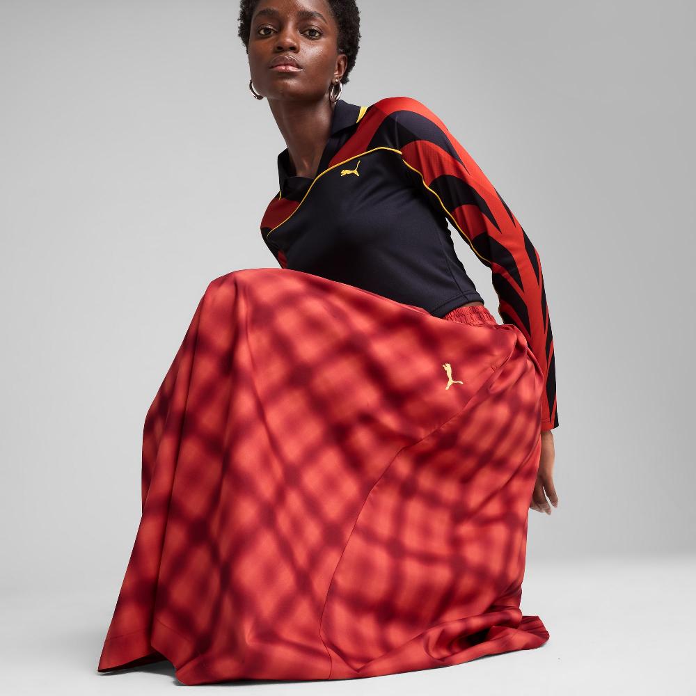 Puma Falda midi plisada estampada y de punto Road To Unity para mujer Última moda