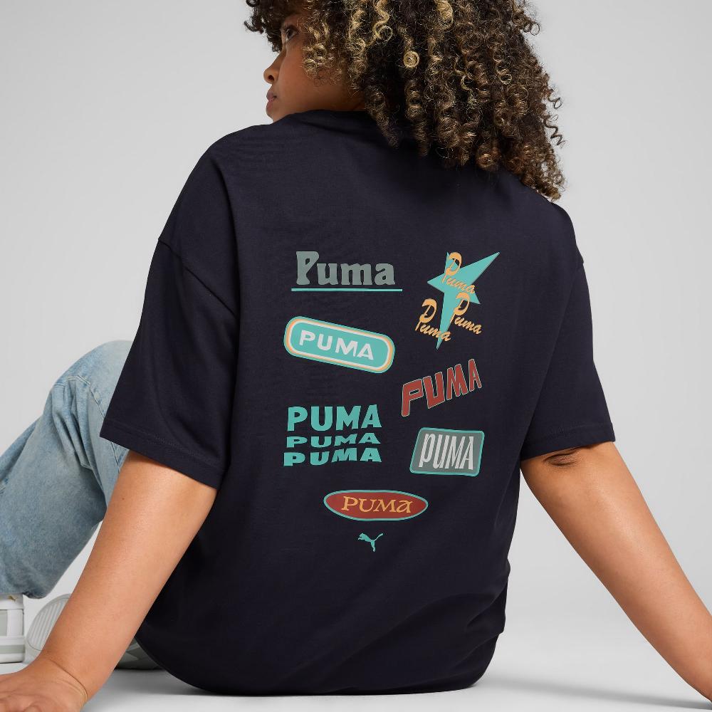 Puma Camiseta estampada holgada Wardrobe Essentials para mujer Precio ultrabajo