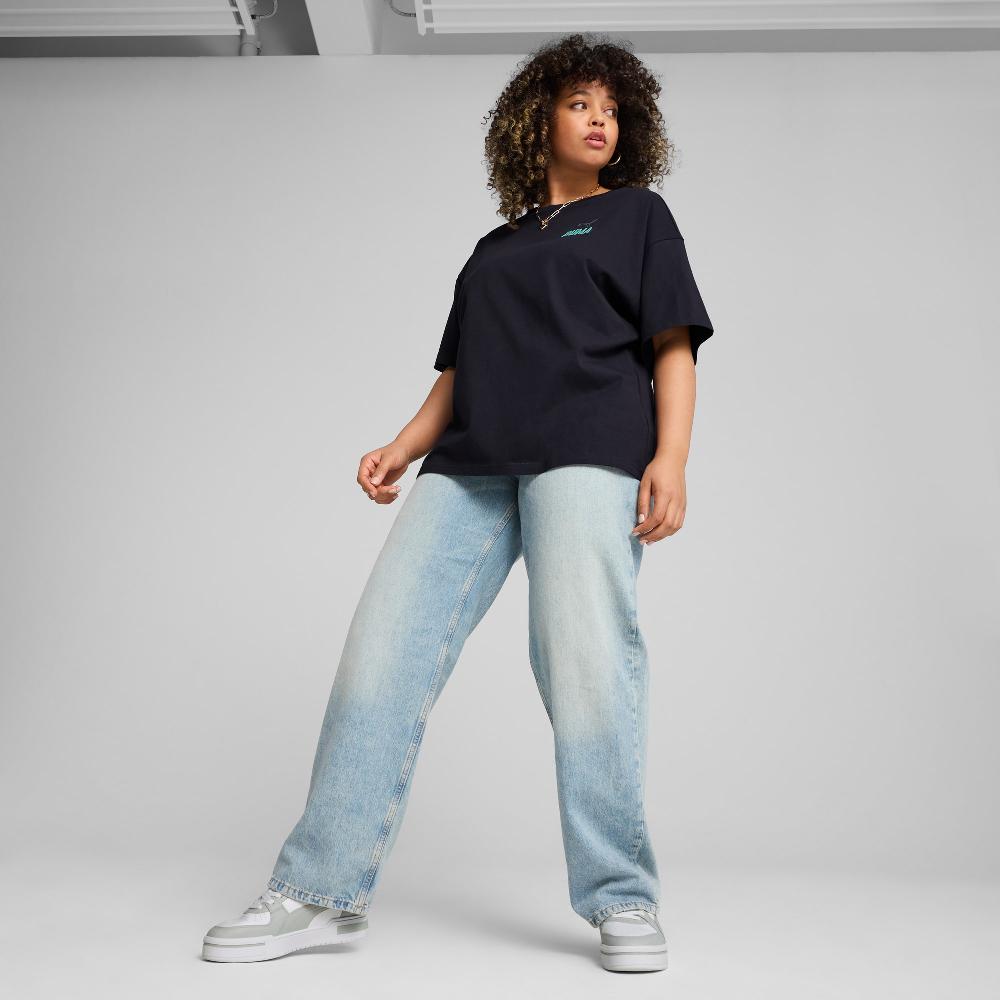 Puma Camiseta estampada holgada Wardrobe Essentials para mujer Precio ultrabajo