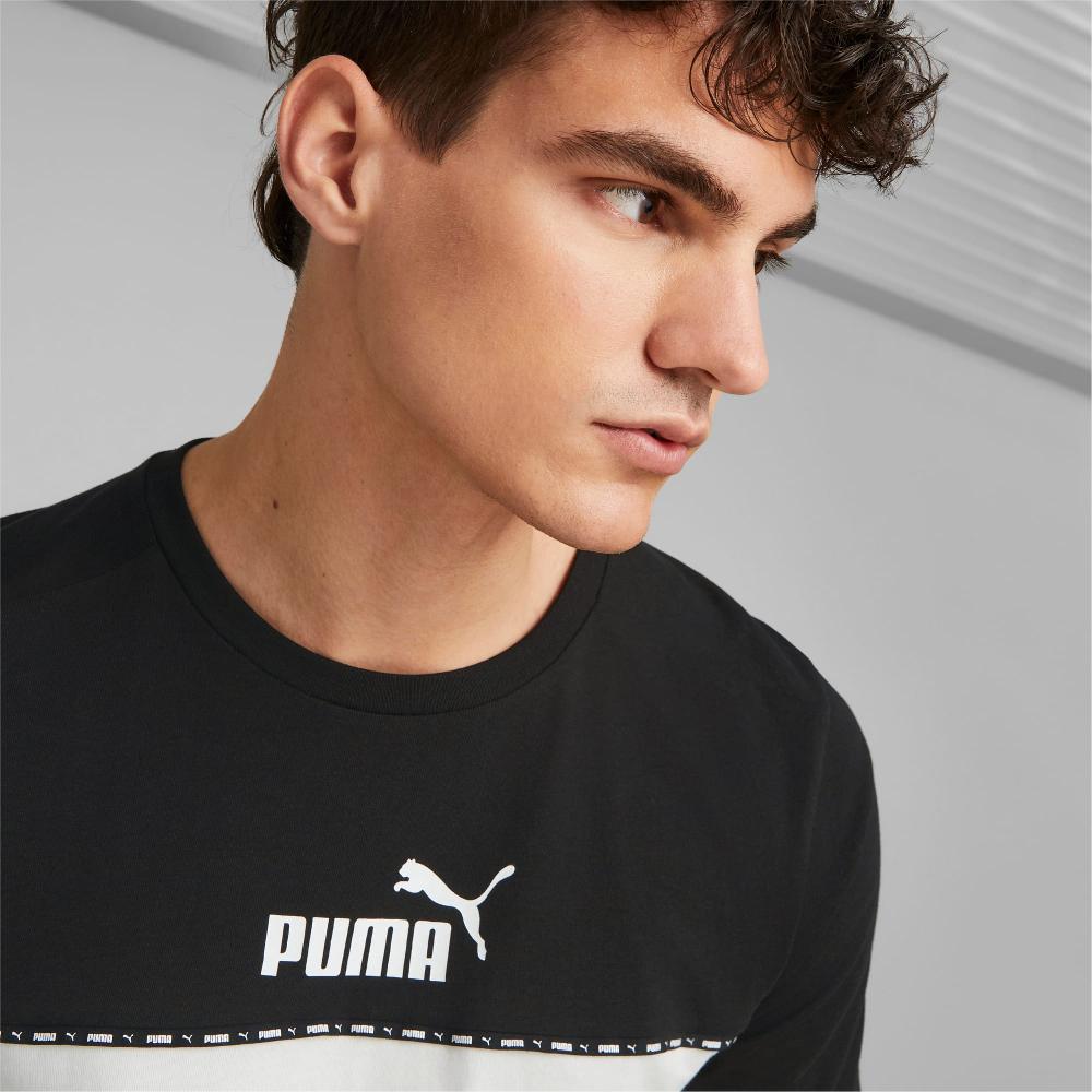 Puma Camiseta para hombre Essentials Block Tape Promoción por tiempo limitado