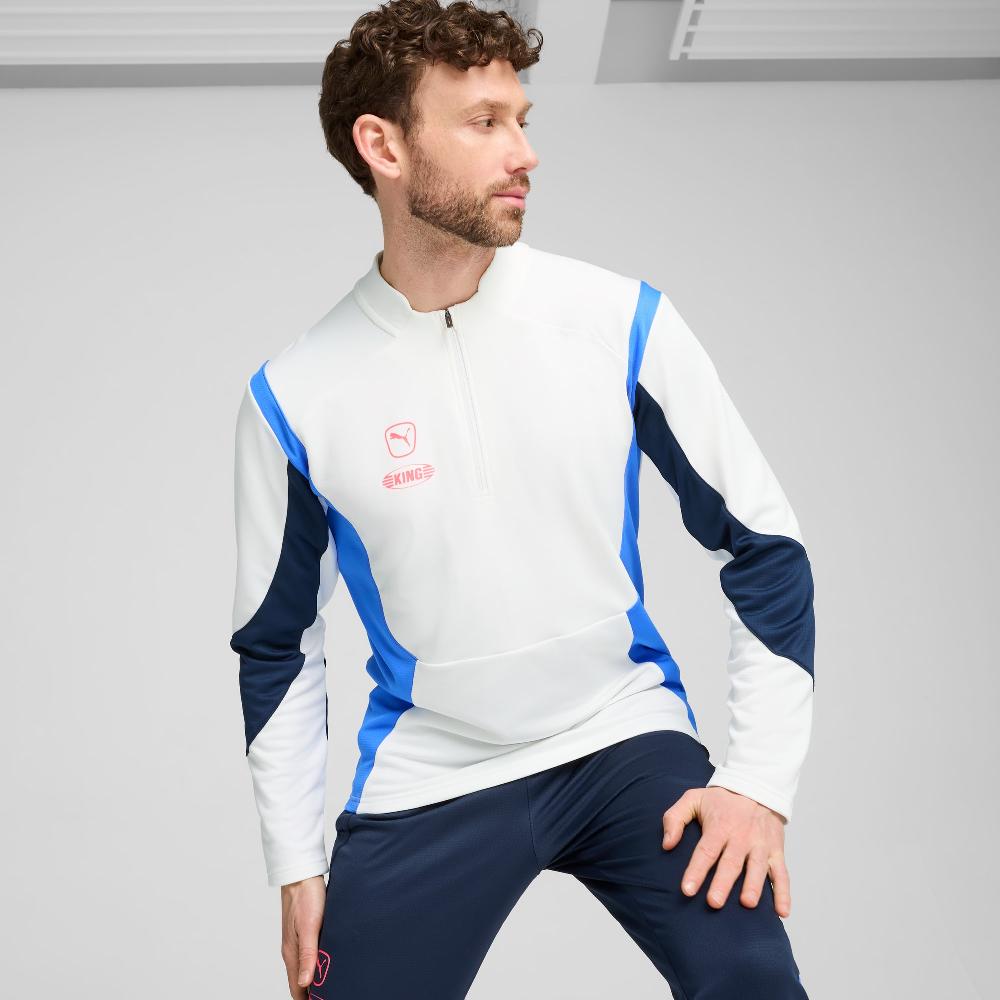 Puma Chaqueta de fútbol KING Pro con cremallera de un cuarto para hombre