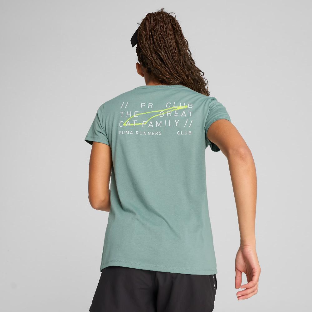 Puma Camiseta de running estampada Club para mujer Ofertas especiales